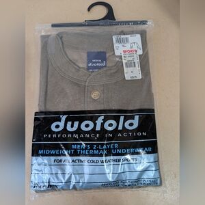 Duofold Men's 2-Layer Med Midweight Thermax Undershirt Taupe Tan NOS Wool Cold